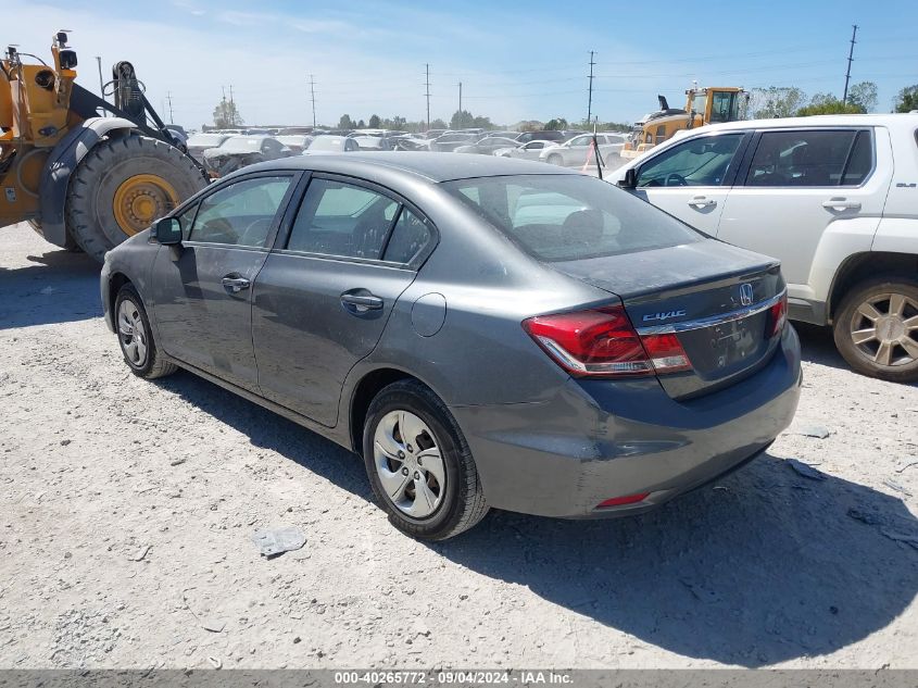 2013 Honda Civic Lx VIN: 2HGFB2F57DH565738 Lot: 40265772