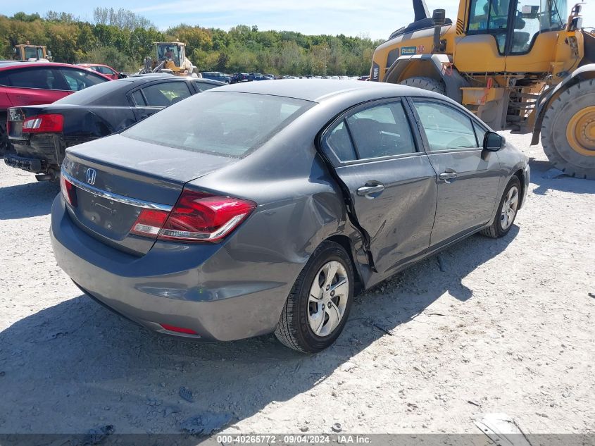 2013 Honda Civic Lx VIN: 2HGFB2F57DH565738 Lot: 40265772