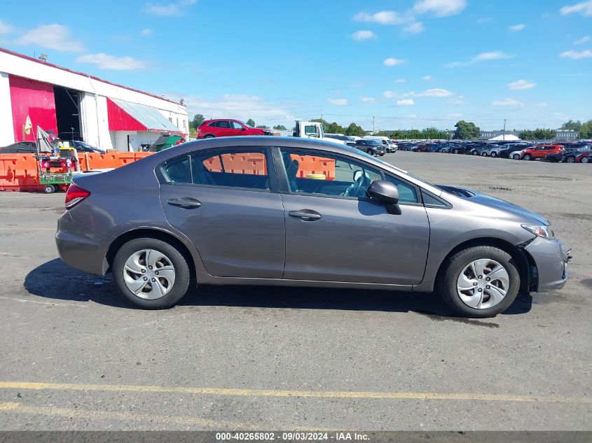 2013 Honda Civic Lx VIN: 19XFB2F5XDE212761 Lot: 40265802