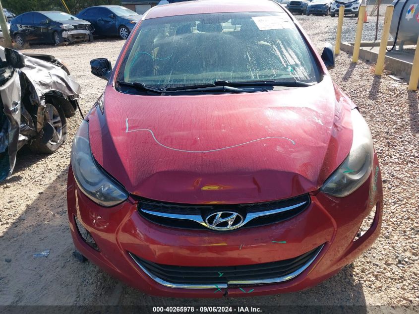 2013 Hyundai Elantra Gls/Limited VIN: KMHDH4AE3DU493176 Lot: 40265978