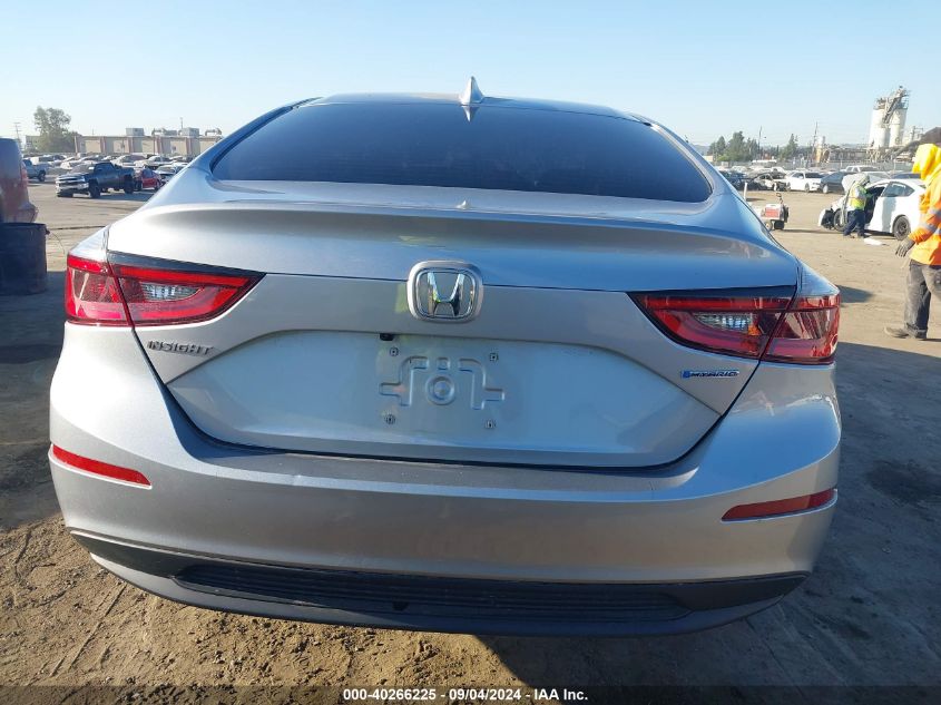 2019 Honda Insight Ex VIN: 19XZE4F58KE023233 Lot: 40266225