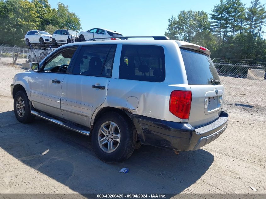 2005 Honda Pilot Ex-L VIN: 2HKYF18705H537664 Lot: 40266425