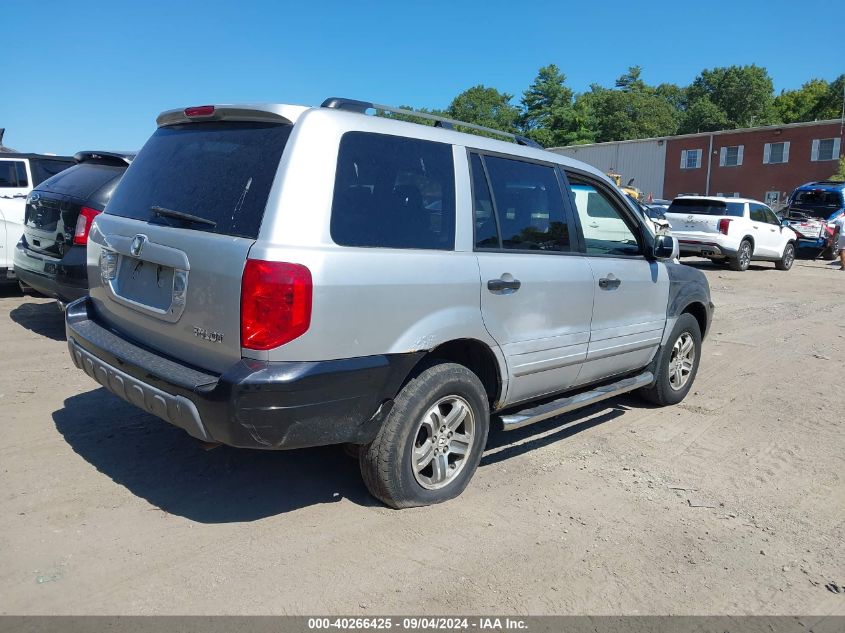 2005 Honda Pilot Ex-L VIN: 2HKYF18705H537664 Lot: 40266425