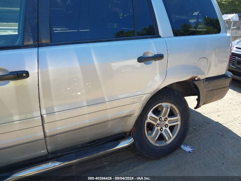 2005 Honda Pilot Ex-L VIN: 2HKYF18705H537664 Lot: 40266425