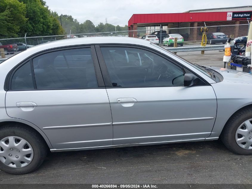 2003 Honda Civic Lx VIN: 2HGES16643H525100 Lot: 40266594