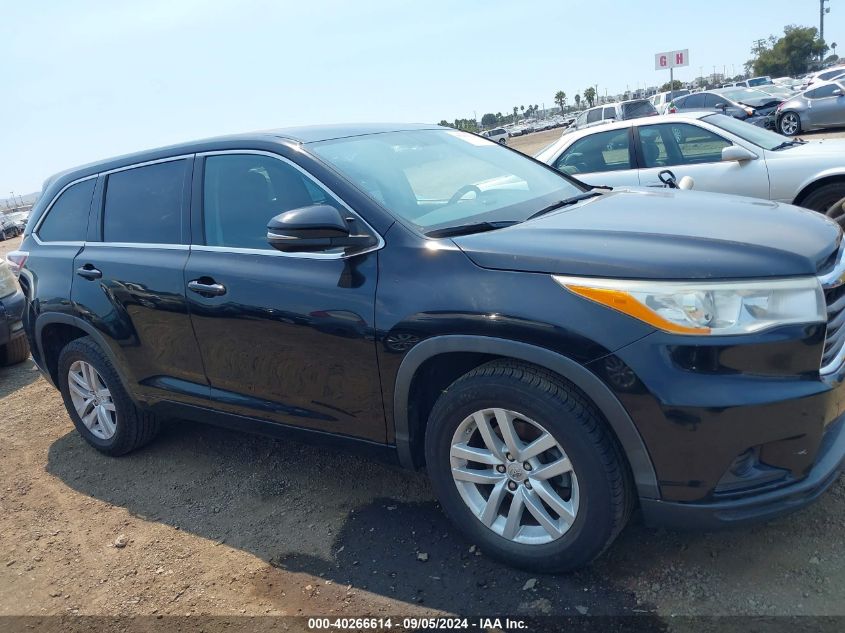 2014 TOYOTA HIGHLANDER LE - 5TDZARFHXES008388