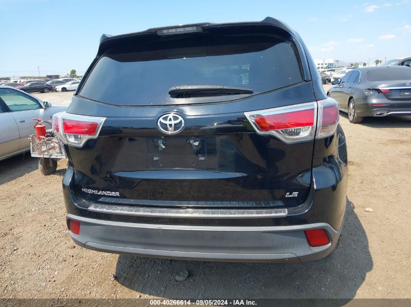 2014 Toyota Highlander Le VIN: 5TDZARFHXES008388 Lot: 40266614