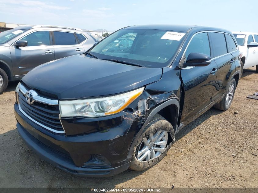 2014 TOYOTA HIGHLANDER LE - 5TDZARFHXES008388