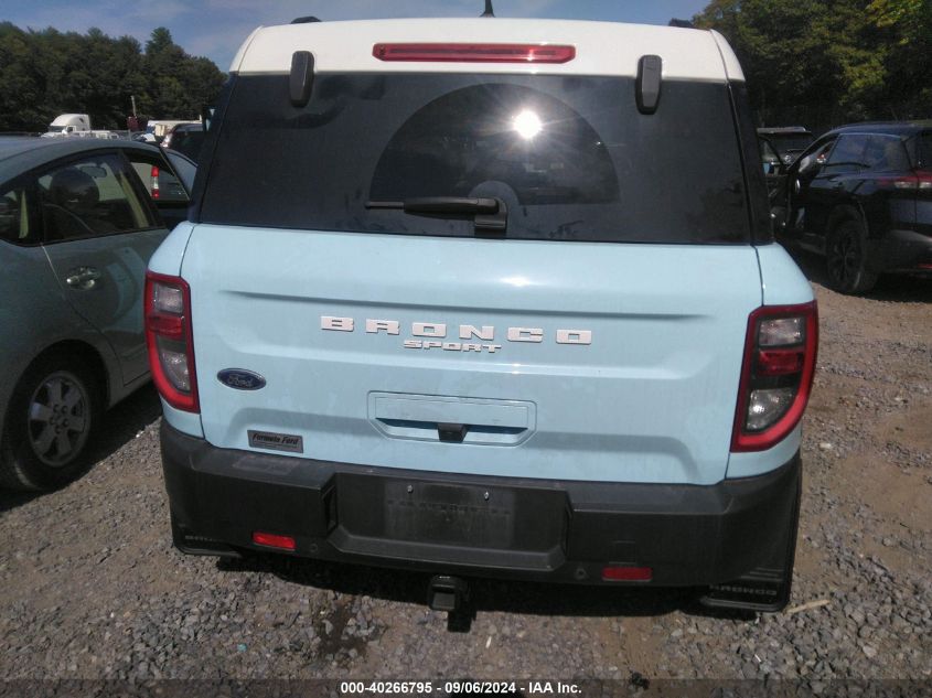 2023 Ford Bronco Sport Heritage VIN: 3FMCR9G61PRD40779 Lot: 40266795