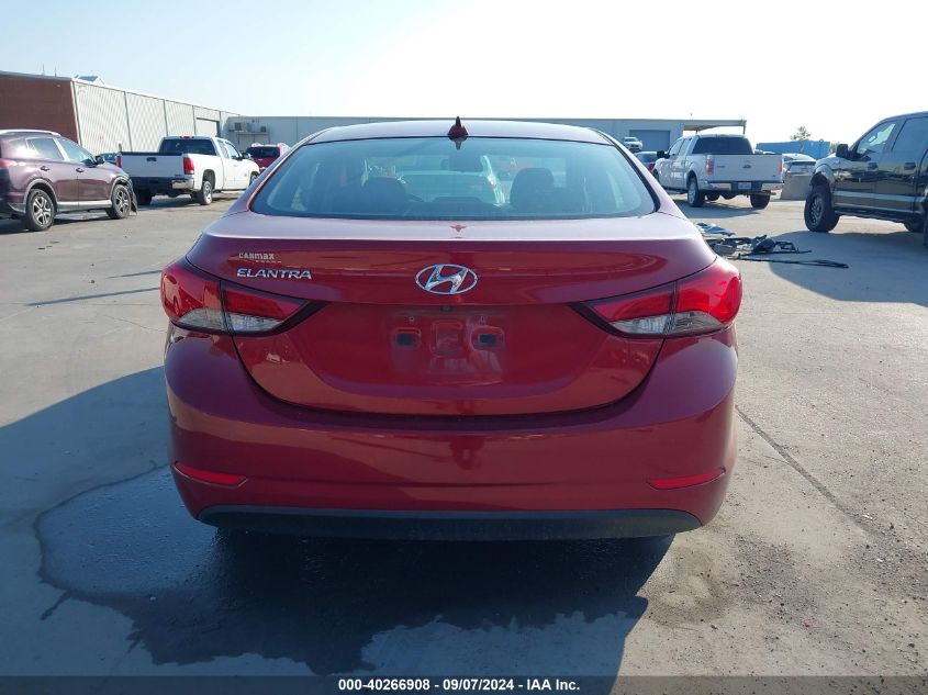 2016 Hyun Elantra Value Editio Value Edition VIN: KMHDH4AE4GU599916 Lot: 40266908