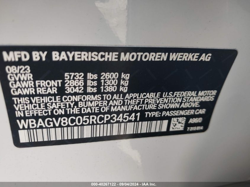 WBAGV8C05RCP34541 2024 BMW M850I Gran Coupe xDrive