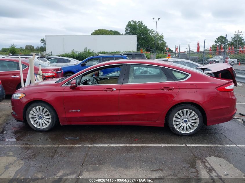 2014 Ford Fusion Hybrid Se VIN: 3FA6P0LU8ER118489 Lot: 40267415