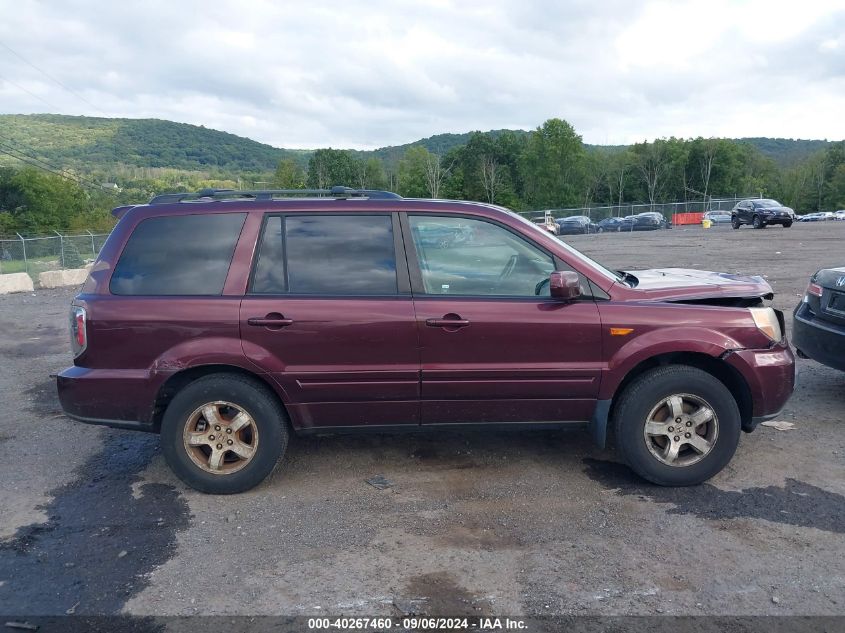 2007 Honda Pilot Ex-L VIN: 2HKYF18687H521576 Lot: 40267460