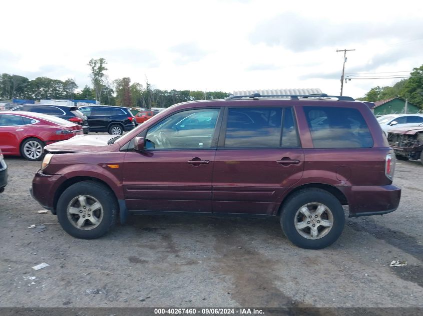 2007 Honda Pilot Ex-L VIN: 2HKYF18687H521576 Lot: 40267460