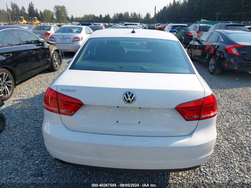 2013 Volkswagen Passat 2.5L S VIN: 1VWAP7A32DC023346 Lot: 40267558