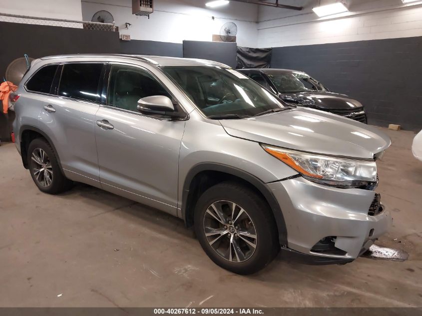 2016 TOYOTA HIGHLANDER XLE - 5TDJKRFH7GS285755