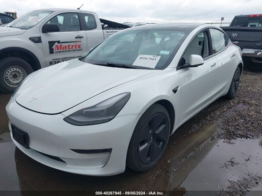 5YJ3E1EAXMF093882 2021 TESLA MODEL 3 - Image 2