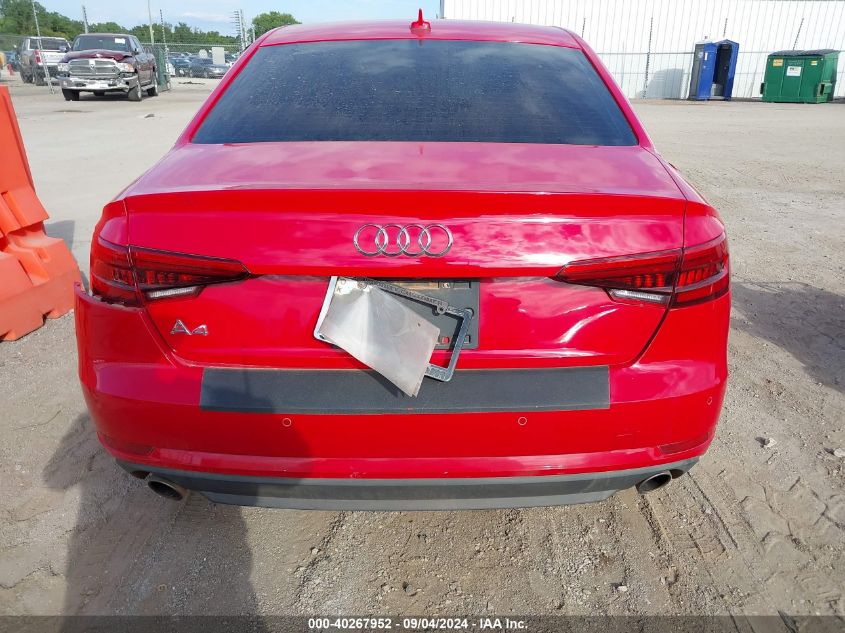 2017 Audi A4 Premium VIN: WAUGNAF4XHN007775 Lot: 40267952