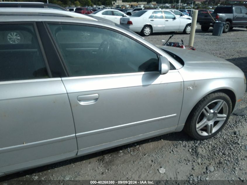 2007 Audi A4 2.0T Avant VIN: WAUKF78E27A221309 Lot: 40268380