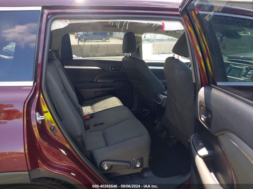 VIN 5TDBZRFH4KS741591 2019 TOYOTA HIGHLANDER LE