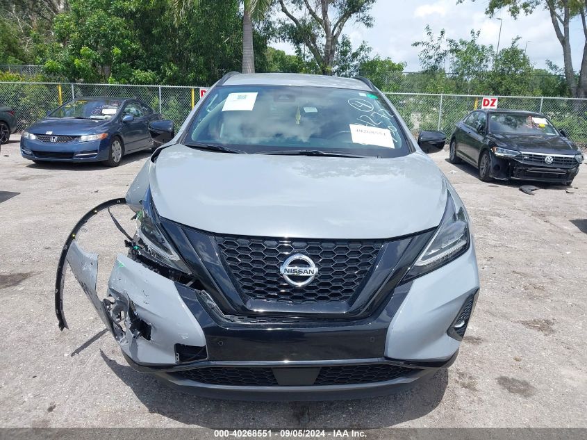 2022 Nissan Murano Sv Fwd VIN: 5N1AZ2BJ8NC124272 Lot: 40268551