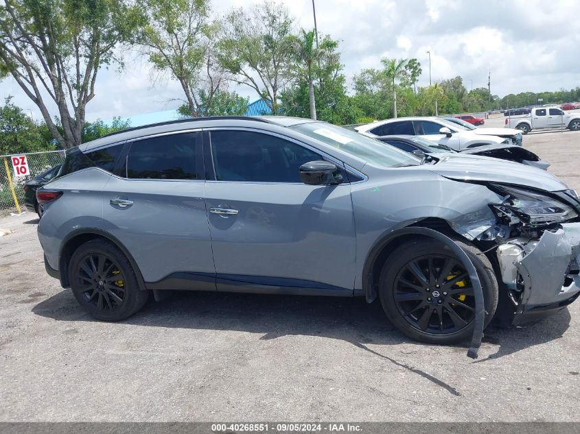 2022 Nissan Murano Sv Fwd VIN: 5N1AZ2BJ8NC124272 Lot: 40268551