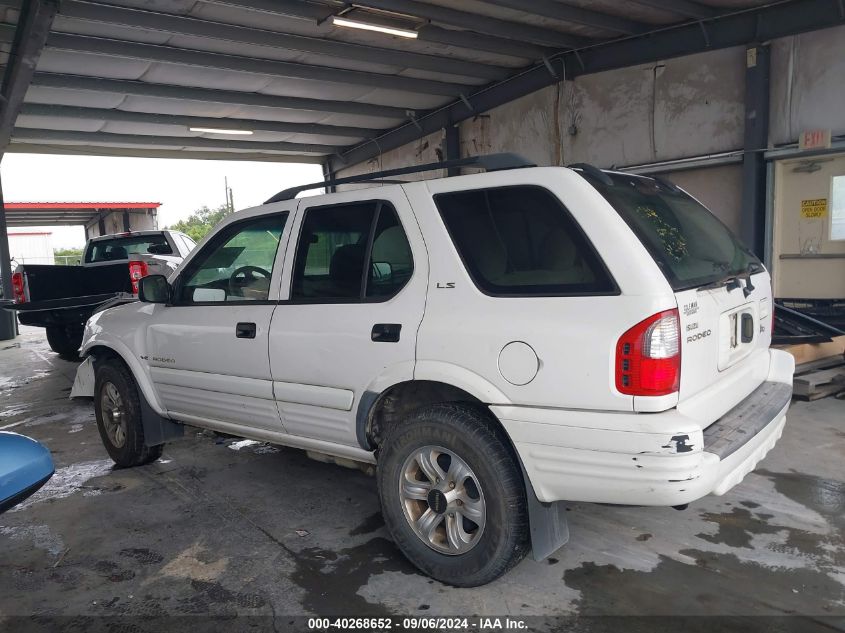 2001 Isuzu Rodeo Ls 3.2L V6/Lse 3.2L V6/S 3.2L V6 VIN: 4S2CK58W214315961 Lot: 40268652