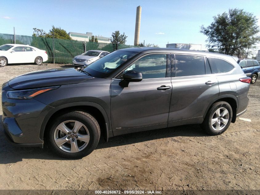 2022 Toyota Highlander Hybrid Le VIN: 5TDBBRCH4NS560715 Lot: 40268672