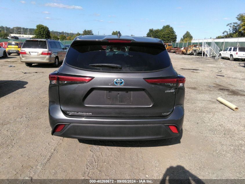 2022 Toyota Highlander Hybrid Le VIN: 5TDBBRCH4NS560715 Lot: 40268672