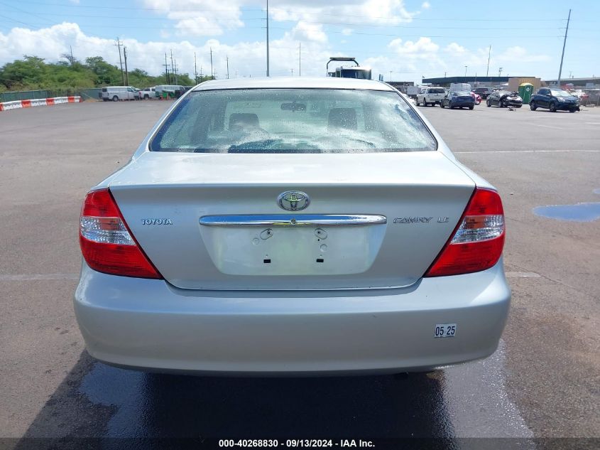 2004 Toyota Camry Le/Se/Xle VIN: JTDBE30K840287624 Lot: 40268830