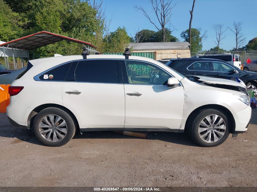 2014 Acura Mdx Technology VIN: 5FRYD4H66EB016055 Lot: 40269547