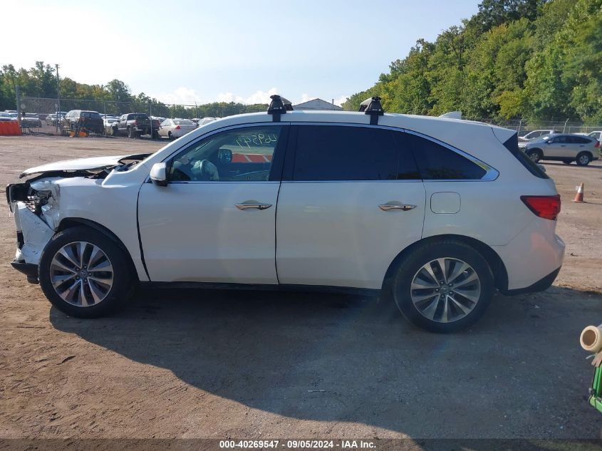 2014 Acura Mdx Technology VIN: 5FRYD4H66EB016055 Lot: 40269547