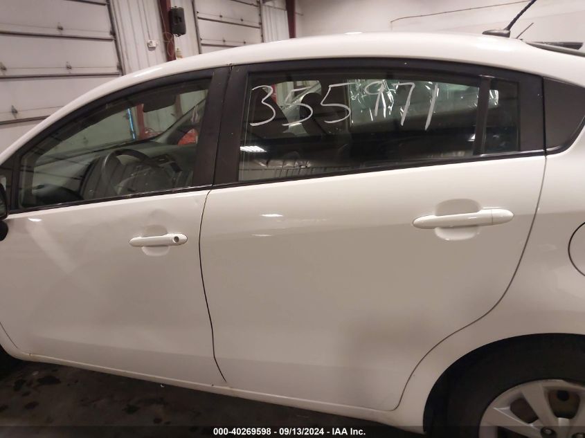 2013 Kia Rio Lx VIN: KNADM4A34D6107381 Lot: 40269598