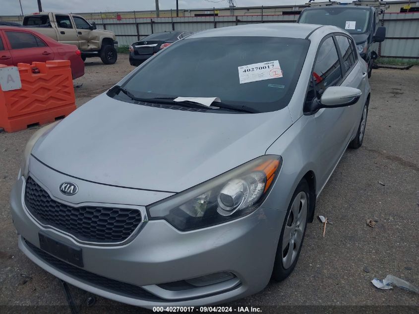 KNAFK5A81G5597501 2016 KIA FORTE - Image 2