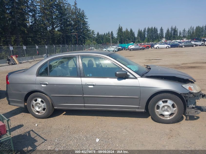 2004 Honda Civic Hybrid VIN: JHMES96624S019478 Lot: 40270078