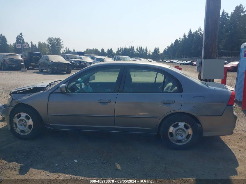 2004 Honda Civic Hybrid VIN: JHMES96624S019478 Lot: 40270078