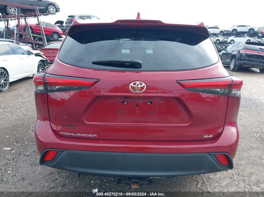 2022 Toyota Highlander Xle VIN: 5TDHZRAH4NS554194 Lot: 40270218