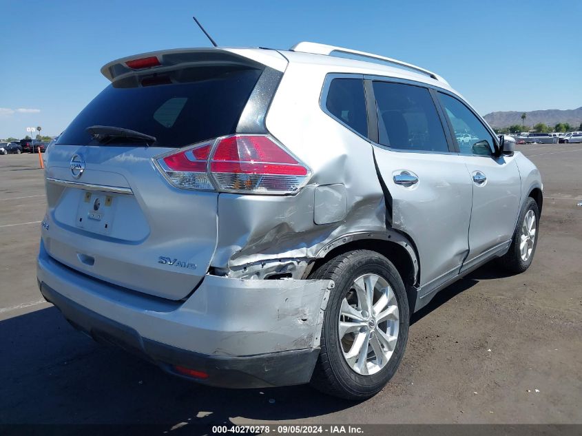 2016 Nissan Rogue S/Sl/Sv VIN: KNMAT2MV0GP706299 Lot: 40270278