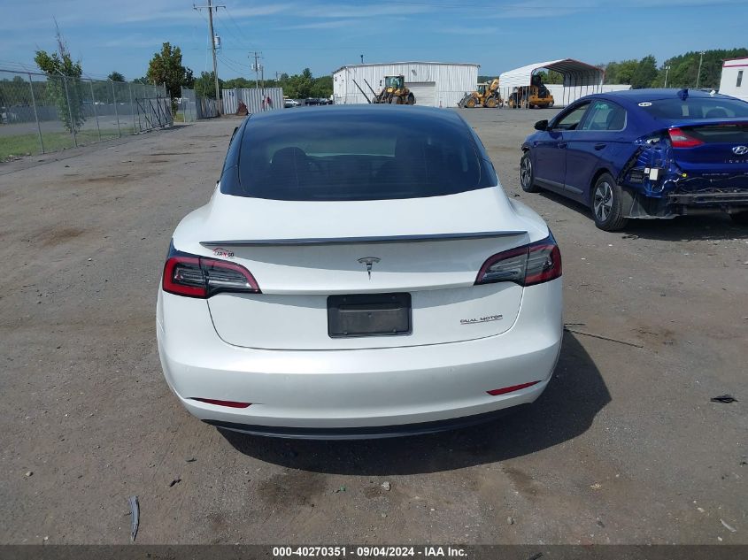 2022 Tesla Model 3 Performance Dual Motor All-Wheel Drive VIN: 5YJ3E1EC3NF270243 Lot: 40270351