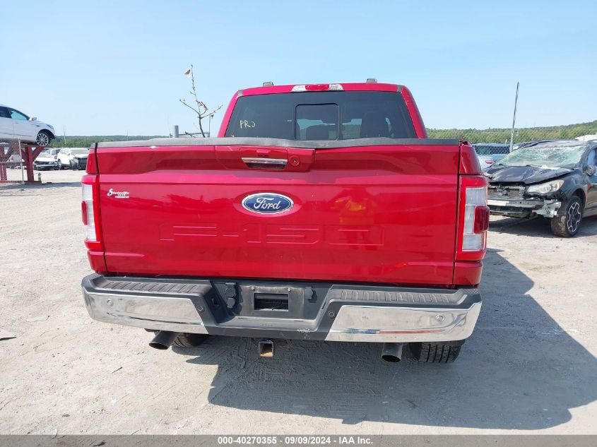 2022 Ford F-150 Lariat VIN: 1FTFW1E5XNFA61296 Lot: 40270355