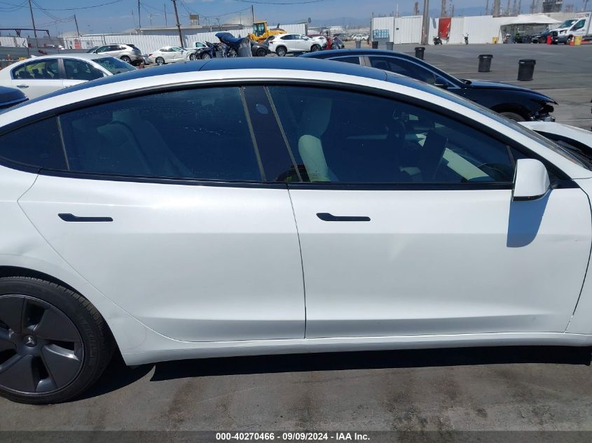 2021 Tesla Model 3 Standard Range Plus Rear-Wheel Drive VIN: 5YJ3E1EA5MF092073 Lot: 40270466