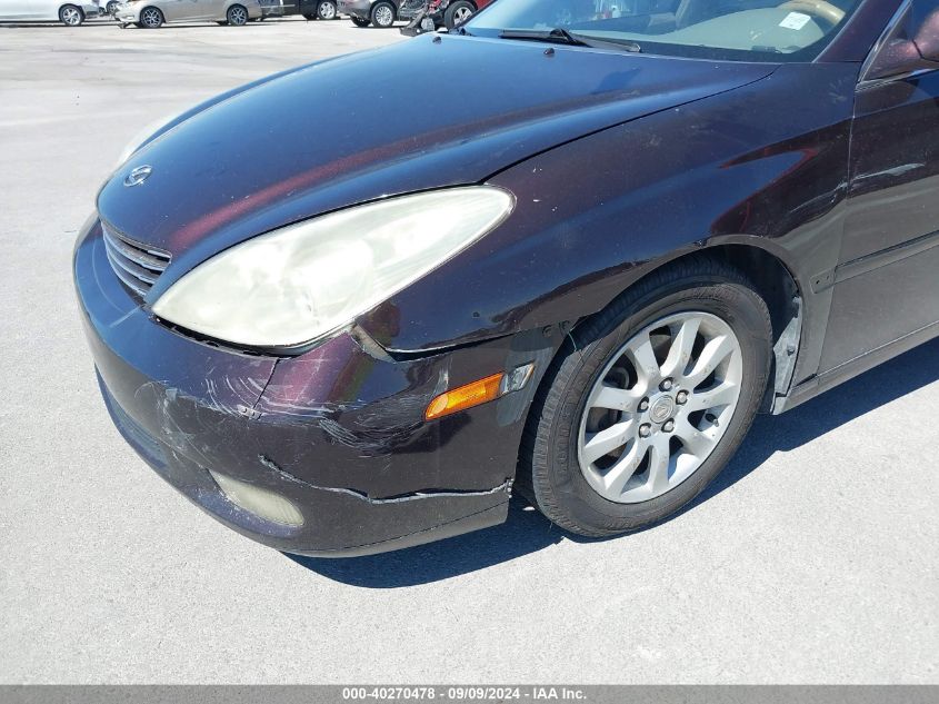 2004 Lexus Es 330 VIN: JTHBA30G240008299 Lot: 40270478