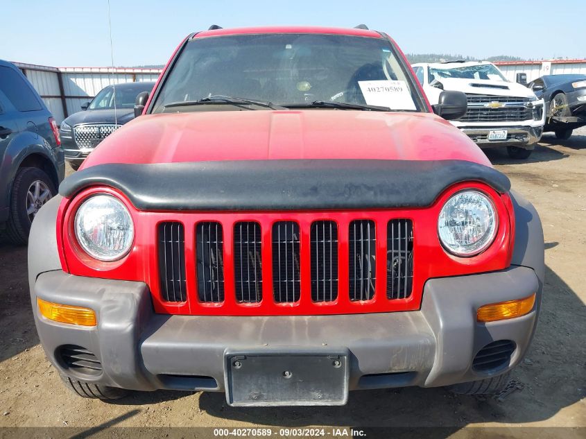 2002 Jeep Liberty Sport VIN: 1J4GL48K62W177102 Lot: 40270589