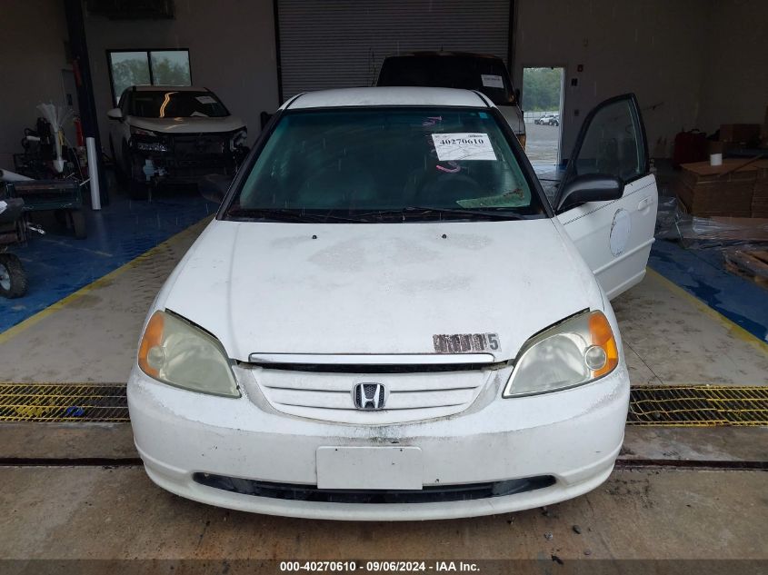 2002 Honda Civic Lx VIN: 1HGES16592L068244 Lot: 40270610