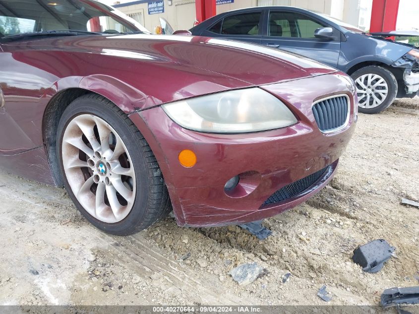 2005 BMW Z4 2.5I VIN: 4USBT33585LS56511 Lot: 40270664