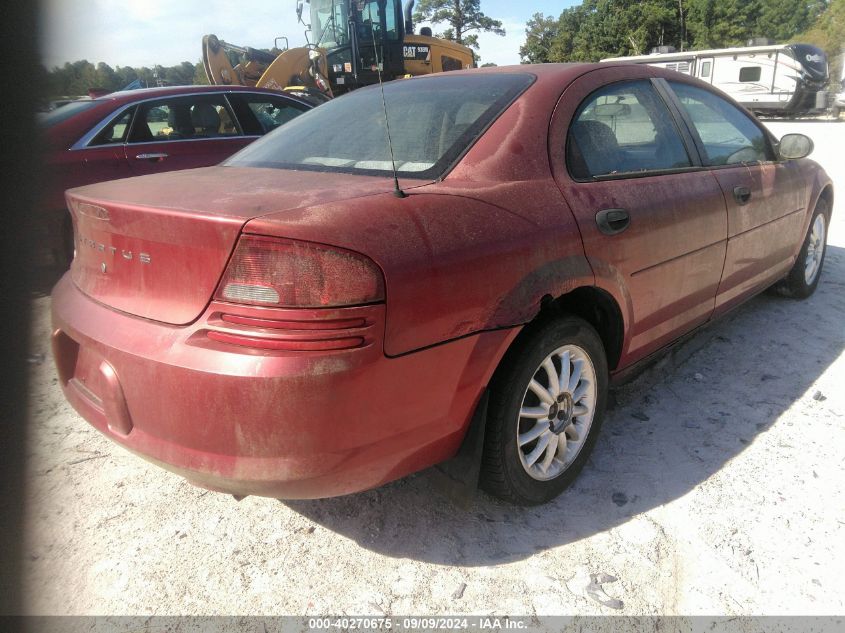 2004 Dodge Stratus Se VIN: 1B3EL36R94N417518 Lot: 40270675