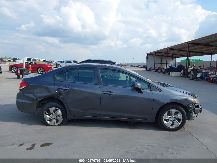 2013 Honda Civic Lx VIN: 2HGFB2F52DH575299 Lot: 40270765