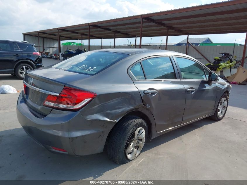 2013 Honda Civic Lx VIN: 2HGFB2F52DH575299 Lot: 40270765