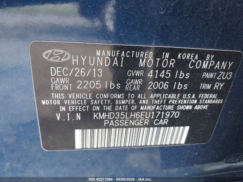 KMHD35LH6EU171970 2014 Hyundai Elantra Gt