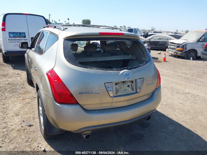 2005 Nissan Murano Sl VIN: JN8AZ08W45W414393 Lot: 40271126